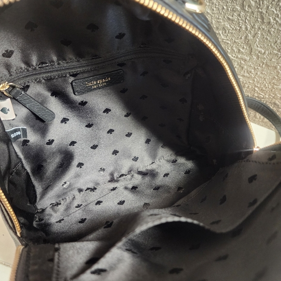 Kate Spade Black Pebbled Leather Mini Backpack Purse with Gold Hardware - Picture 9 of 11